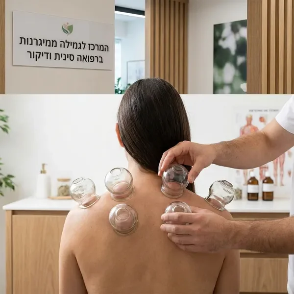 טיפול קאפינג סיני להקלה על מיגרנות